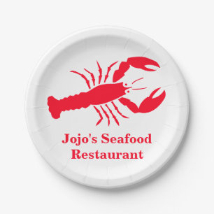 Assiettes En Carton Lobster Red Jojo's (Nom) Restaurant de fruits de m