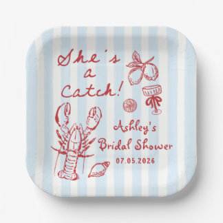 Assiettes En Carton Lobster She's A Catch Fête des mariées Plaques en 
