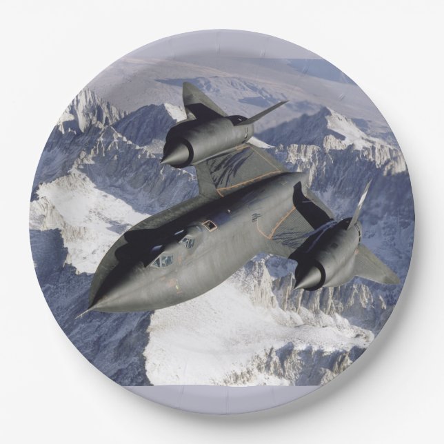 Assiettes En Carton Lockheed SR-71B Blackbird (Devant)