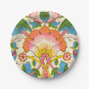 Assiettes En Carton Lodden Rose (par William Morris)