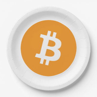 Assiettes En Carton Logo Bitcoin Cryptomonnaie