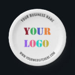 Assiettes En Carton Logo de l'entreprise personnalisée et Plaques de p<br><div class="desc">Couleurs et polices personnalisées - Concevez votre propre logo personnalisé ou photo / QR Code et nom Site Web à Costom Texte promotionnel Mariage moderne ou commercial / Plaques papier / fournitures Cadeau - Ajouter votre logo - Image - Photo ou QR Code et nom / Site Web ou texte...</div>