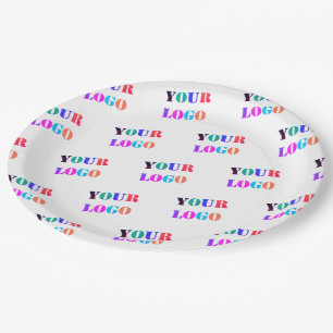 Assiettes En Carton Logo de l'entreprise Plaques de papier promotionne