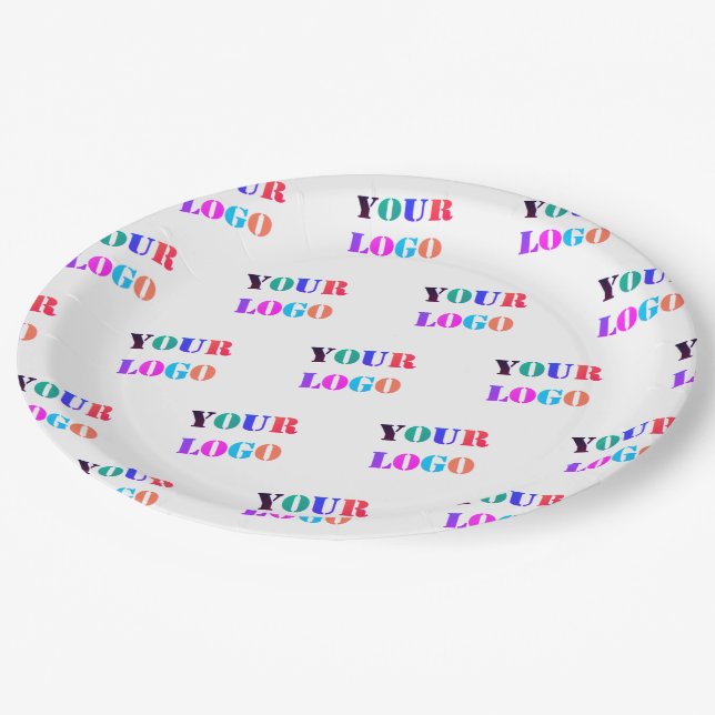 Assiettes En Carton Logo de l'entreprise Plaques de papier promotionne (Angle)