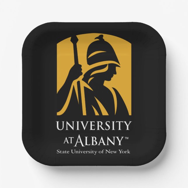 Assiettes En Carton Logo de l'Université d'Albany (Recto)