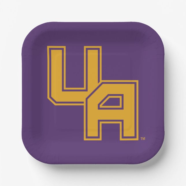 Assiettes En Carton Logo de l'Université d'Albany Initials (Recto)