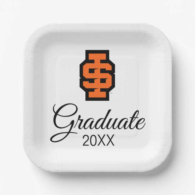 Assiettes En Carton Logo de l'Université d'État de l'Idaho (Recto)