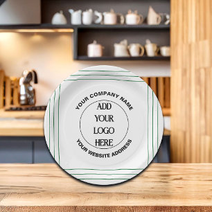 Assiettes En Carton Logo d'entreprise personnalisé