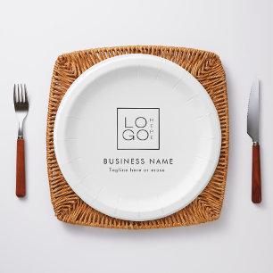 Assiettes En Carton Logo d'entreprise personnalisé et partie d'événeme