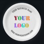 Assiettes En Carton Logo d'entreprise personnalisé et Plaques papier d<br><div class="desc">Couleurs et polices personnalisées - Plaques papier personnalisées avec votre entreprise Logo et texte Promotionnels Plaques Business Party - Ajouter votre logo / image - Photo ou QR Code / et Nom / Site Web ou Personnalisé Texte / Information - Redimensionner et déplacer des éléments avec l'outil de personnalisation. Choisissez...</div>