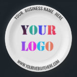 Assiettes En Carton Logo d'entreprise personnalisé Texte Plaques papie<br><div class="desc">Couleurs et polices personnalisées - Concevez votre propre logo personnalisé ou photo / QR Code et nom Site Web à Costom Texte promotionnel Mariage moderne ou commercial / Plaques papier / fournitures Cadeau - Ajouter votre logo - Image - Photo ou QR Code et nom / Site Web ou texte...</div>