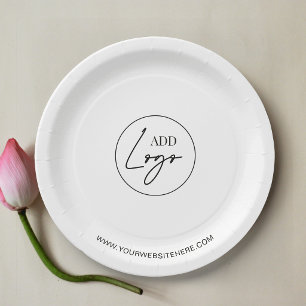 Assiettes En Carton Logo d'événement commercial minimaliste