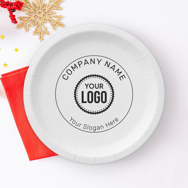Assiettes En Carton Logo Et Slogan Personnalisés Avec Promotions (Créateur téléchargé)