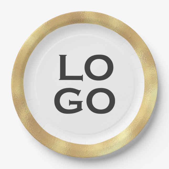 Assiettes En Carton Logo personnalisé de l'entreprise ou de l'entrepri (Devant)