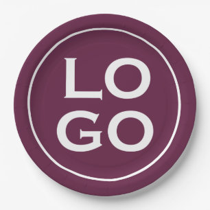 Assiettes En Carton Logo personnalisé de l'entreprise ou de l'entrepri