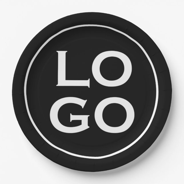 Assiettes En Carton Logo personnalisé de l'entreprise ou de l'entrepri (Devant)