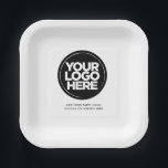 Assiettes En Carton Logo personnalisé et texte Entreprise Parti<br><div class="desc">Élevez votre événement d'entreprise avec notre logo personnalisé et nos plaques de papier texte, conçus pour impressionner et assurer une expérience de repas transparente. Réalisées à partir de matériaux durables et écologiques, ces assiettes polyvalentes sont parfaites pour des fêtes d'entreprise, des célébrations ou des réunions. Personnalisez chaque assiette avec la...</div>