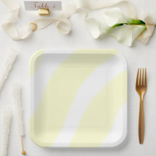 Assiettes En Carton Logo personnalisé simple et élégant ici société