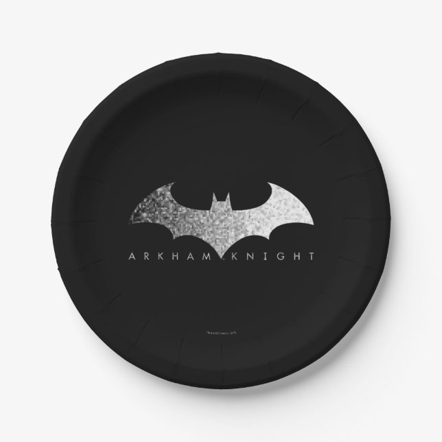 Assiettes En Carton Logo Pixel Batman Arkham Knight (Devant)