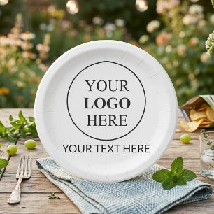 Assiettes En Carton Logo Promotionnel Personnalisé