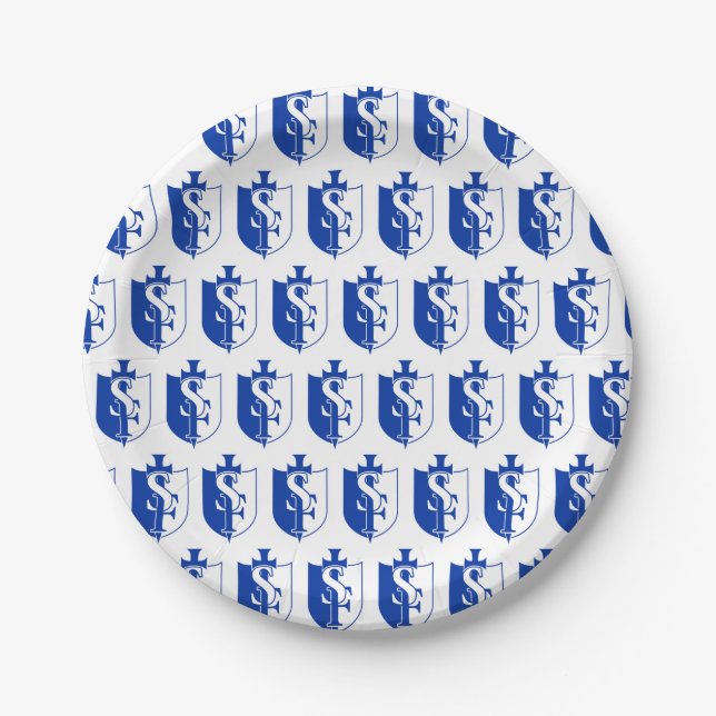Assiettes En Carton Logo St. Frederick (Devant)