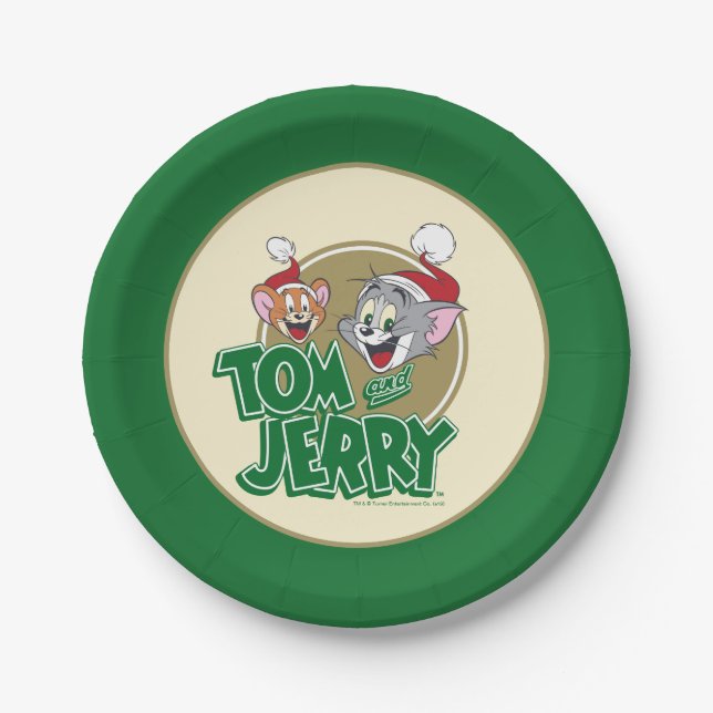 Assiettes En Carton Logo Tom et Jerry Holiday (Devant)