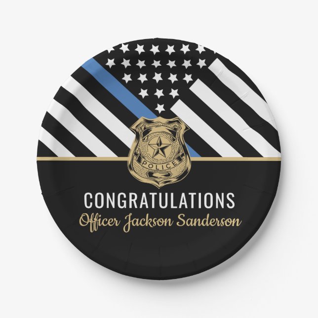 Assiettes En Carton Loi sur la retraite de la police Mise en oeuvre Li (Devant)