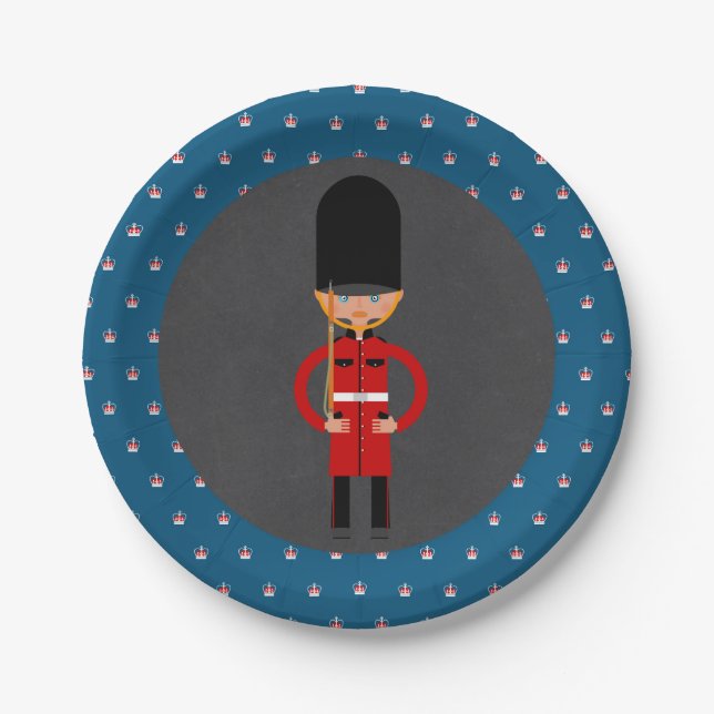 Assiettes En Carton London Guard Boy Birthday Party (Devant)