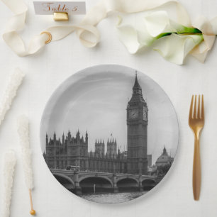 Assiettes En Carton Londres Angleterre Royaume-Uni Parlement Royaume-U