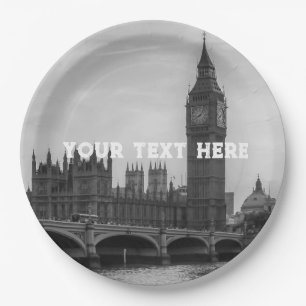 Assiettes En Carton Londres Angleterre Royaume-Uni Parlement Royaume-U