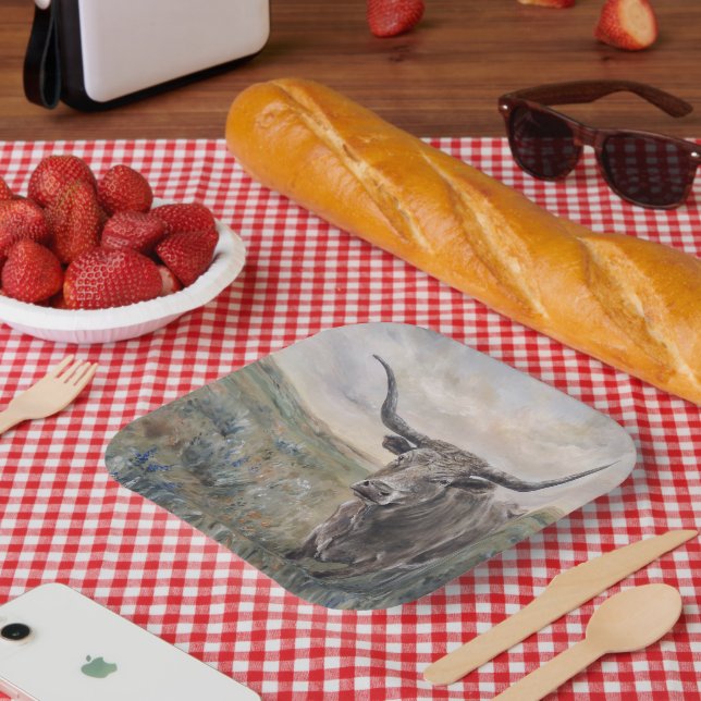 Assiettes En Carton "Longhorn" (Pique-nique)
