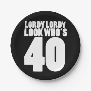 Assiettes En Carton Lordy Lordy regarde qui a 40 ans