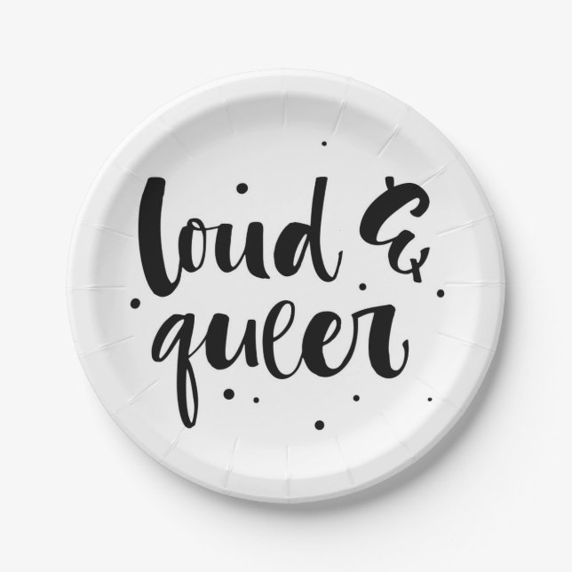 Assiettes En Carton Loud et Queer (Devant)
