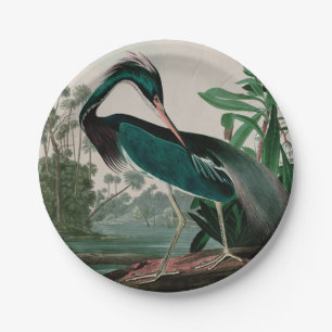 Assiettes En Carton Louisiana Heron Birds of America Audubon Imprimer