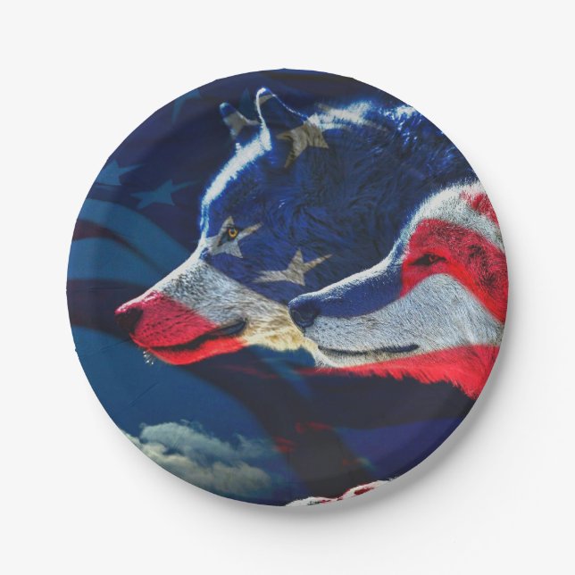 Assiettes En Carton Loup (Devant)