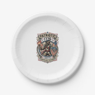 Assiettes En Carton Loup-garou patriotique Patriote Horreur Monstre Pa