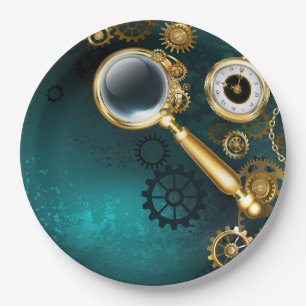 Assiettes En Carton Loupe en style Steampunk