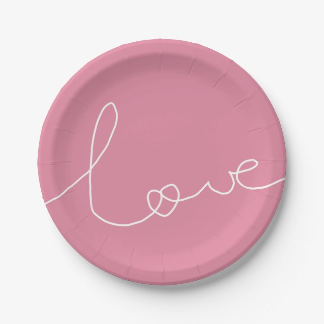 ASSIETTES EN CARTON LOVE (Devant)