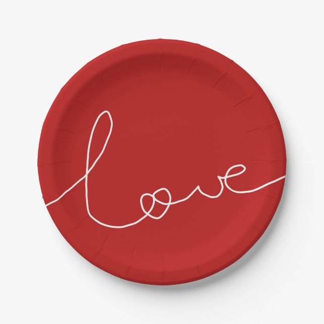 ASSIETTES EN CARTON LOVE (Devant)