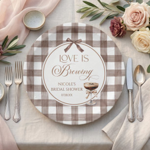 Assiettes En Carton Love Is Brewing Expresso Martini Nœud Papillon Ent