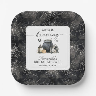 Assiettes En Carton Love Is Brewing Halloween Shower de Mariage