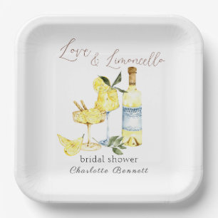 Assiettes En Carton Love Limoncello Cocktail Fête des mariées