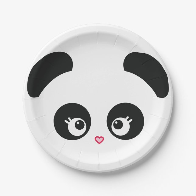 Assiettes En Carton Love Panda® (Devant)