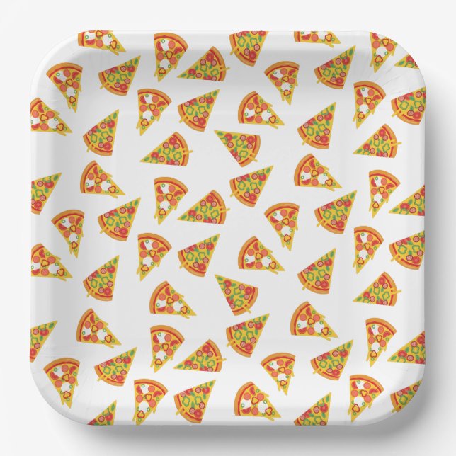 Assiettes En Carton Love Pizza (Recto)