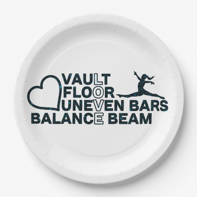 Assiettes En Carton Love Vault Floor Bars non neven Balance Barrage (Devant)