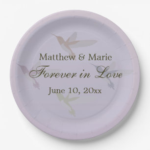 Assiettes En Carton Lovely Hummingbirds Mariage Forever in Loever