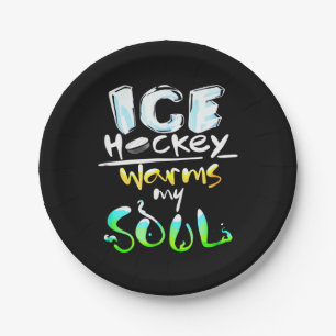 Assiettes En Carton Lover de hockey Le hockey sur glace me réchauffe