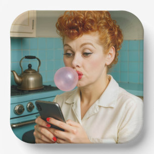 Assiettes En Carton Lucille Ball SMS sur un téléphone portable