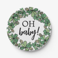 Lucky Charm Clover Oh Baby Baby shower neutre