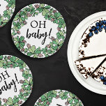 Assiettes En Carton Lucky Charm Clover Oh Baby Girl Baby shower<br><div class="desc">Pink quatre feuilles de trèfle thème fille baby shower plaques de papier avec Oh bébé! dans un script charmant et police élégante avec une couronne de quatre feuilles de trèfle et fleurs de trèfle rose. Passiettes en papier baby shower de la St Patrick de fille avec des clous de girofle...</div>